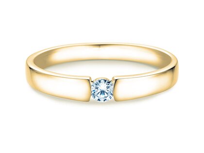 Anello di Fidanzamento Infinity Petite in 14K oro giallo con diamante 0,13ct G/SI