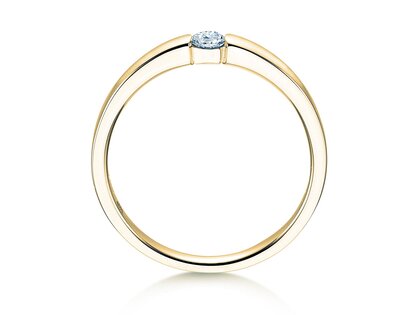 Anello di Fidanzamento Infinity Petite in 14K oro giallo con diamante 0,13ct G/SI