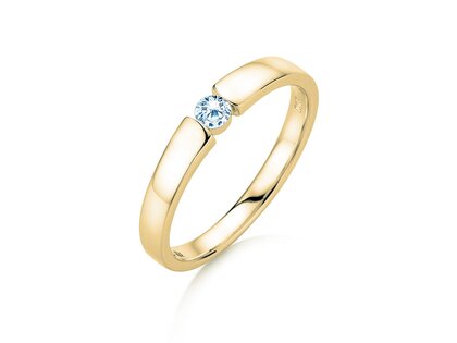 Anello di Fidanzamento Infinity Petite in 14K oro giallo con diamante 0,13ct G/SI
