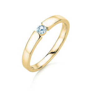 Anello di Fidanzamento Infinity Petite in 14K oro giallo con diamante 0,13ct G/SI