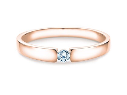Anello di Fidanzamento Infinity Petite in 14K oro rosa con diamante 0,09ct G/SI
