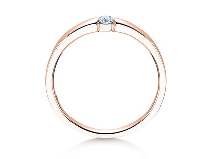 Anello di Fidanzamento Infinity Petite in 14K oro rosa con diamante 0,09ct G/SI