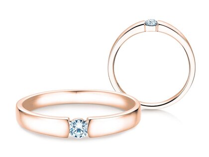 Anello di Fidanzamento Infinity Petite in oro rosa