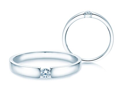 Anello di Fidanzamento Infinity Petite in 14K oro bianco con diamante 0,09ct G/SI