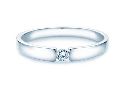 Anello di Fidanzamento Infinity Petite in 14K oro bianco con diamante 0,09ct G/SI
