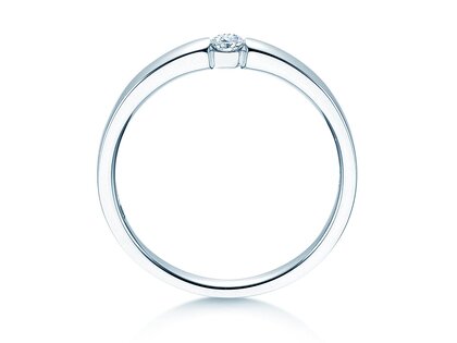 Anello di Fidanzamento Infinity Petite in 14K oro bianco con diamante 0,09ct G/SI
