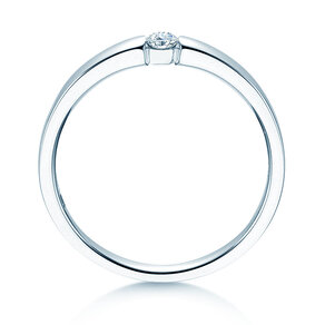 Anello di Fidanzamento Infinity Petite in 14K oro bianco con diamante 0,09ct G/SI