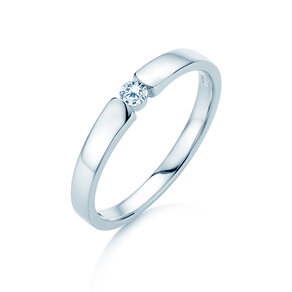 Anello di Fidanzamento Infinity Petite in 14K oro bianco con diamante 0,09ct G/SI