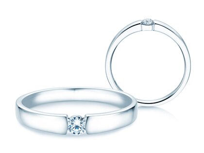 Anello di Fidanzamento Infinity Petite in oro bianco