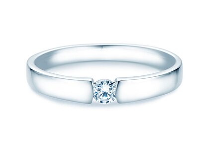 Anello di Fidanzamento Infinity Petite in oro bianco