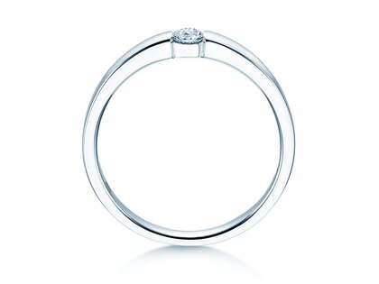 Anello di Fidanzamento Infinity Petite in oro bianco