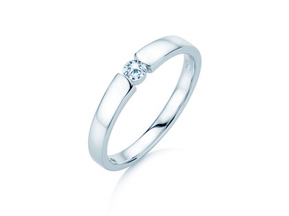 Anello di Fidanzamento Infinity Petite in oro bianco