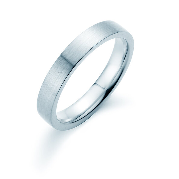 Anello per uomo Modern 4mm in argento 925/- opaco