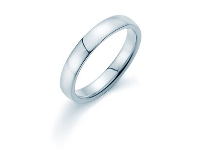 Anello per uomo Infinity 4mm in 14K oro bianco lucido