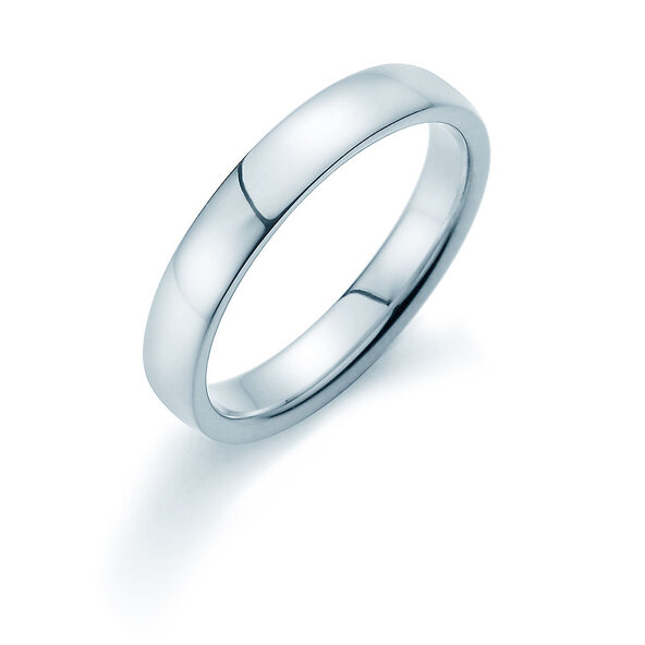 Anello per uomo Infinity 4mm in 14K oro bianco lucido