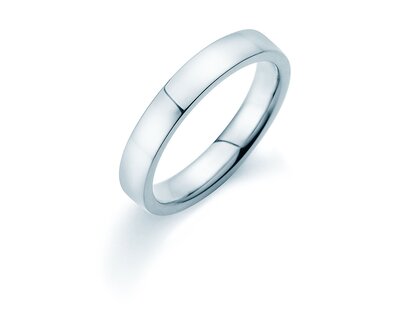 Anello per uomo Modern in 18K oro bianco lucido