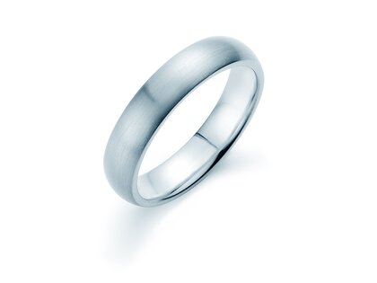 Anello per uomo Classic 5mm in argento 925/- opaco