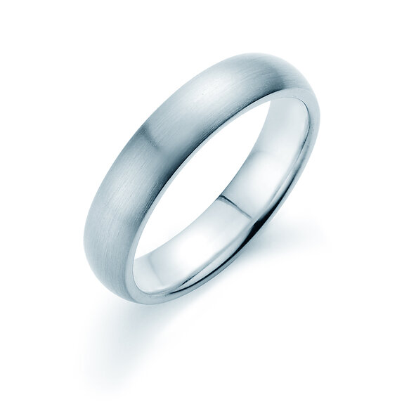 Anello per uomo Classic 5mm in argento 925/- opaco