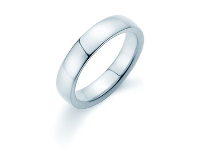 Anello per uomo Infinity 4,5mm in platino 950/- lucido