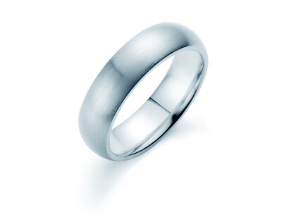 Anello per uomo Classic 6mm in argento 925/- opaco