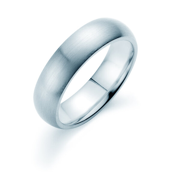 Anello per uomo Classic 6mm in argento 925/- opaco