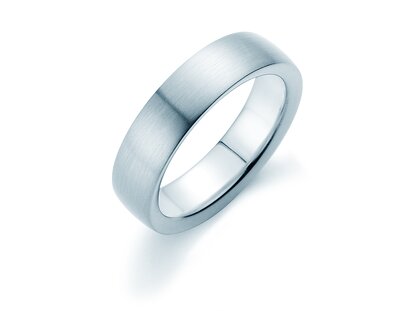 Anello per uomo Infinity 6mm in platino 950/- opaco