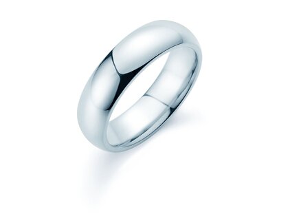 Anello per uomo Classic 6mm in argento 925/- lucido