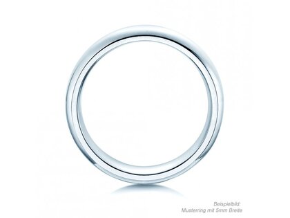 Anello per uomo Classic 6mm in 14K oro bianco lucido