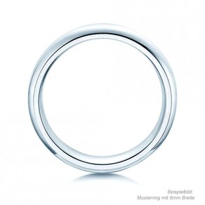 Anello per uomo Classic 6mm in 14K oro bianco lucido