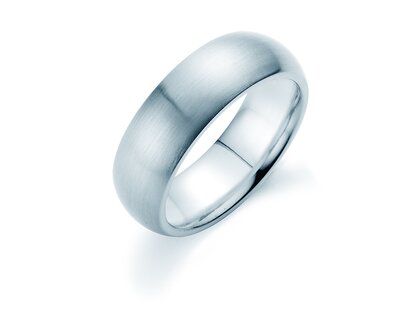 Anello per uomo Classic 7mm in argento 925/- opaco