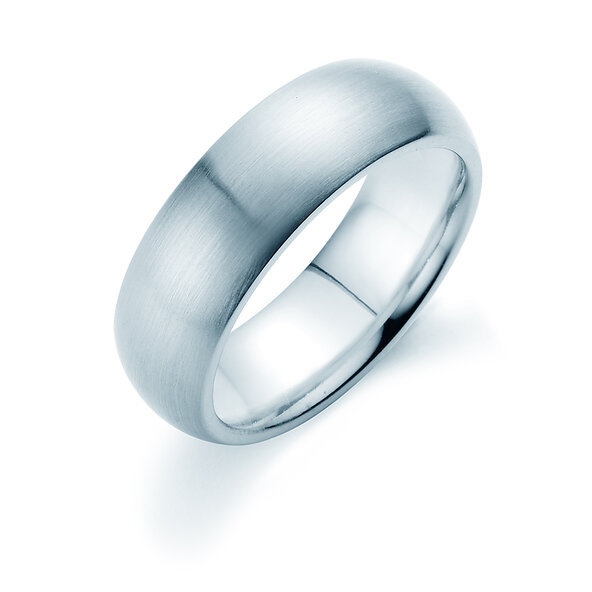 Anello per uomo Classic 7mm in argento 925/- opaco