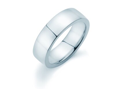Anello per uomo Modern 7mm in platino 950/- lucido