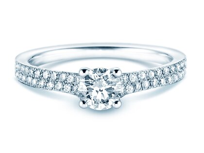 Anello di Fidanzamento Claire in 18K oro bianco con diamanti 0,70ct G/SI