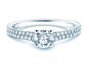 Anello di Fidanzamento Claire in 18K oro bianco con diamanti 0,70ct G/SI