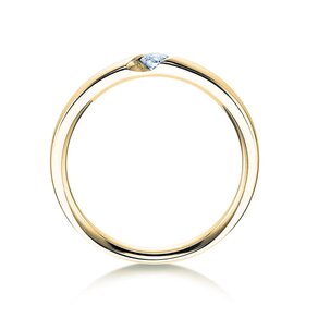 Anello di Fidanzamento Italic in 14K oro giallo con diamante 0,03ct H/SI