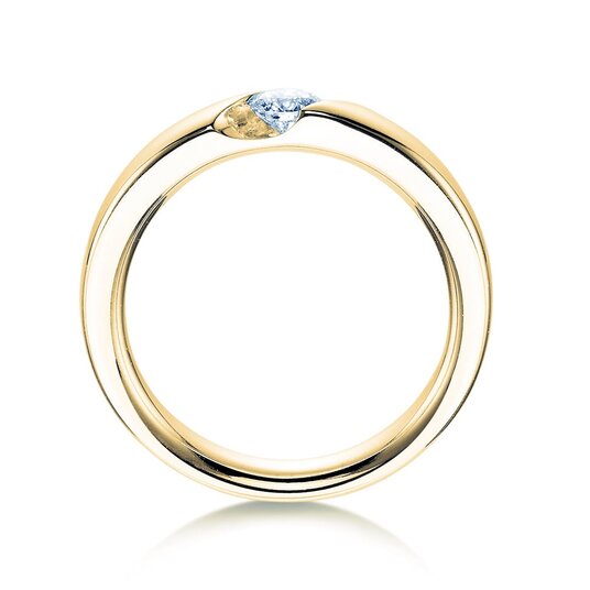 Anello di Fidanzamento Italic in 9K oro giallo con diamante da laboratorio 0,50ct E/VS