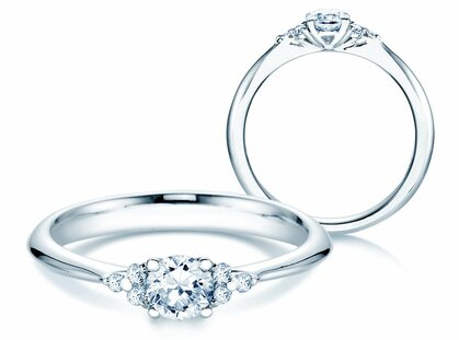 Anello di Fidanzamento Vivid Diamond in 9K oro bianco con diamanti 0,43ct G/SI