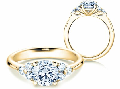 Anello di Fidanzamento Vivid Diamond in 18K oro giallo con diamanti 1,80ct G/SI