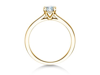 Anello di Fidanzamento Romance in 9K oro giallo con diamante 0,50ct G/SI