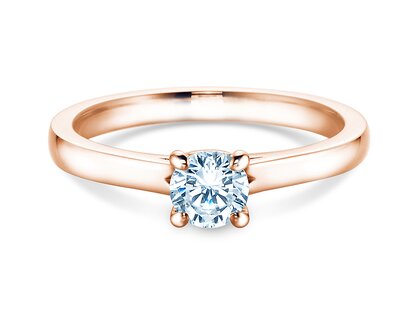 Anello di Fidanzamento Romance in 14K oro rosa con diamante 0,50ct H/SI