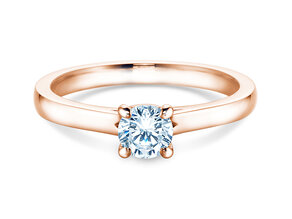 Anello di Fidanzamento Romance in 14K oro rosa con diamante 0,50ct H/SI