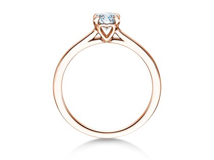 Anello di Fidanzamento Romance in 14K oro rosa con diamante 0,50ct H/SI