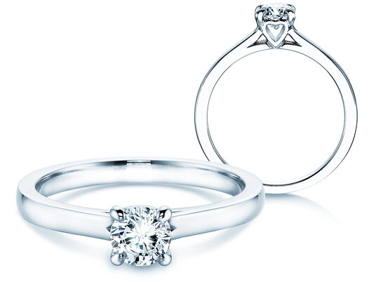 Anello di Fidanzamento Romance in 14K oro bianco con diamante 0,50ct H/SI
