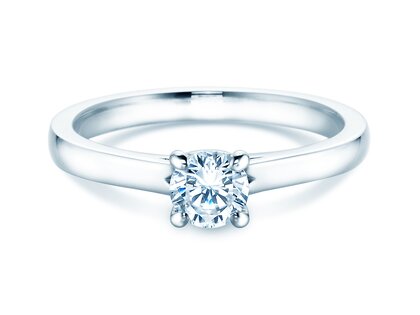 Anello di Fidanzamento Romance in 14K oro bianco con diamante 0,50ct H/SI