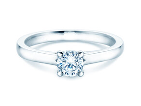 Anello di Fidanzamento Romance in 14K oro bianco con diamante 0,50ct H/SI