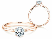 Anello di Fidanzamento Delight in 18K oro rosa con diamante 0,50ct G/SI