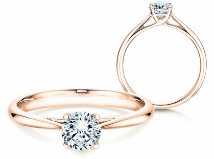 Anello di Fidanzamento Delight in 9K oro rosa con diamante 0,50ct H/SI