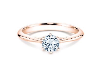Anello di Fidanzamento Heaven 6 in 14K oro rosa con diamante da laboratorio 0,50ct E/VS