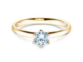 Anello di Fidanzamento Classic 6 in 18K oro giallo con diamante 0,50ct H/SI