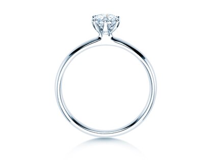 Anello di Fidanzamento Classic 6 in 18K oro bianco con diamante 0,50ct D/IF